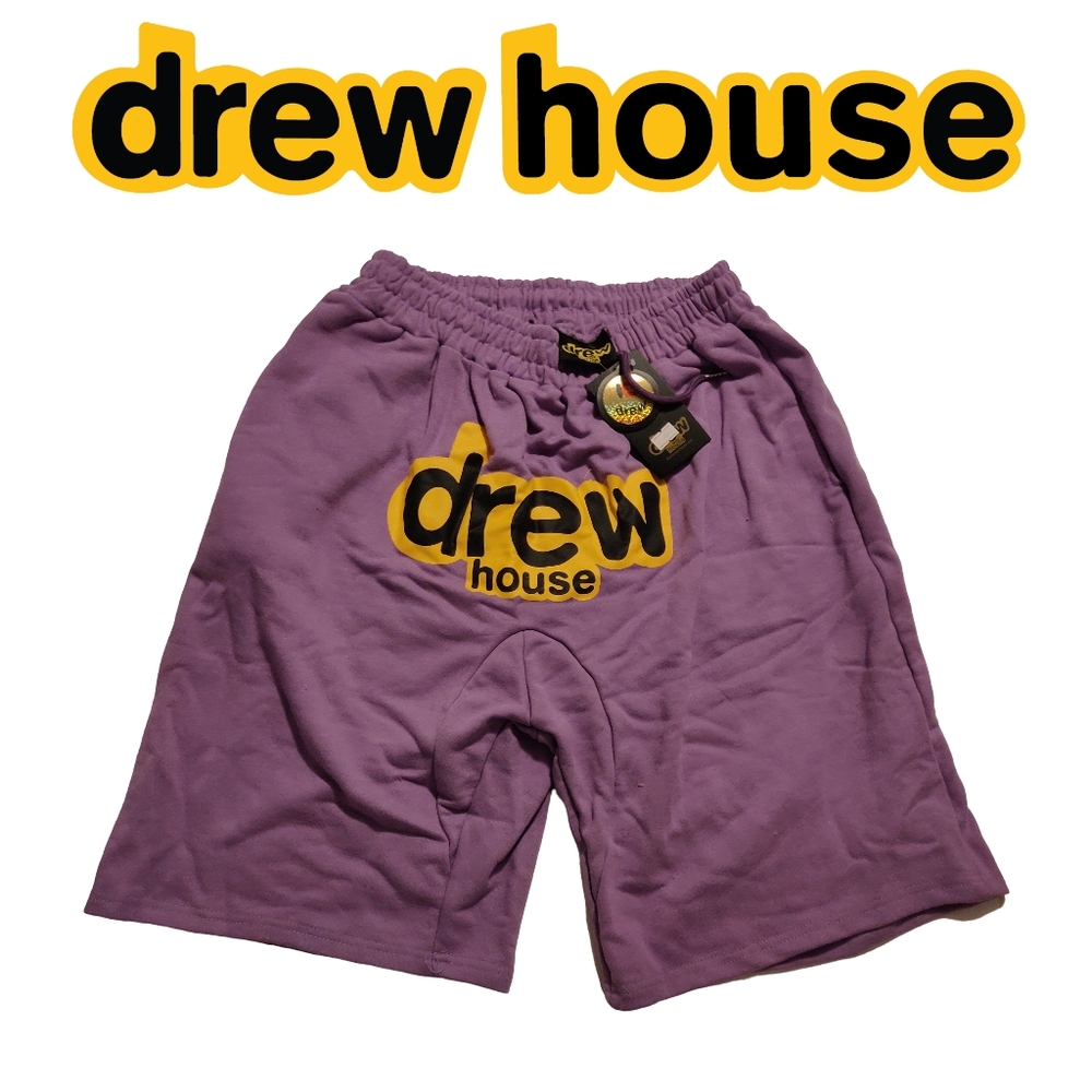 drew house lavender cotton skate shorts